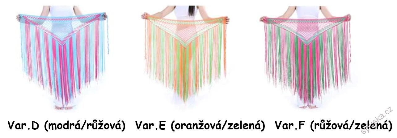 Dvoubarevný krajkový šátek CHARIS