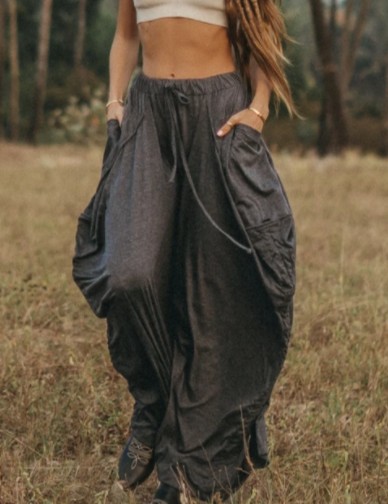 Boho KALHOTY a SUKNĚ - 2v1 - CHARCOAL