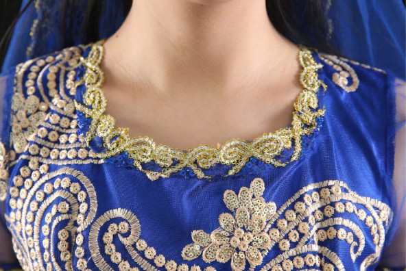 BOLLYWOOD dívčí kostým - TMAVĚ RŮŽOVÝ