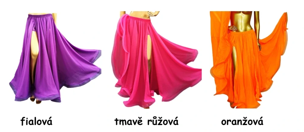 Šifonová kolová taneční sukně LUCINDA