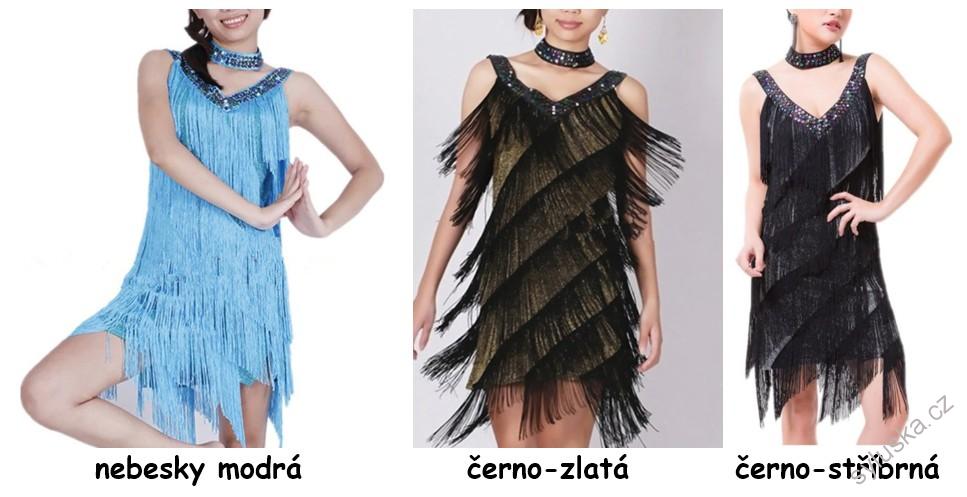 Latino šaty ALESSIA s třásněmi