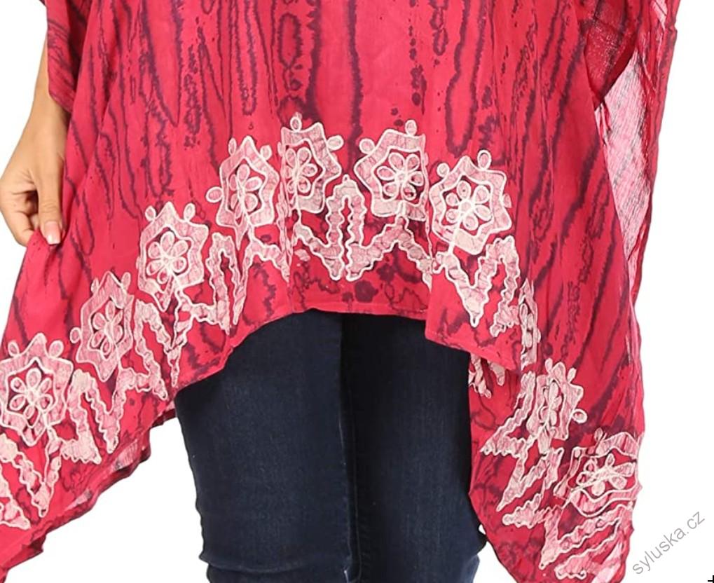 Tunika (kaftan) ALINA - FUCHSIOVÁ (obvod do 137 cm)