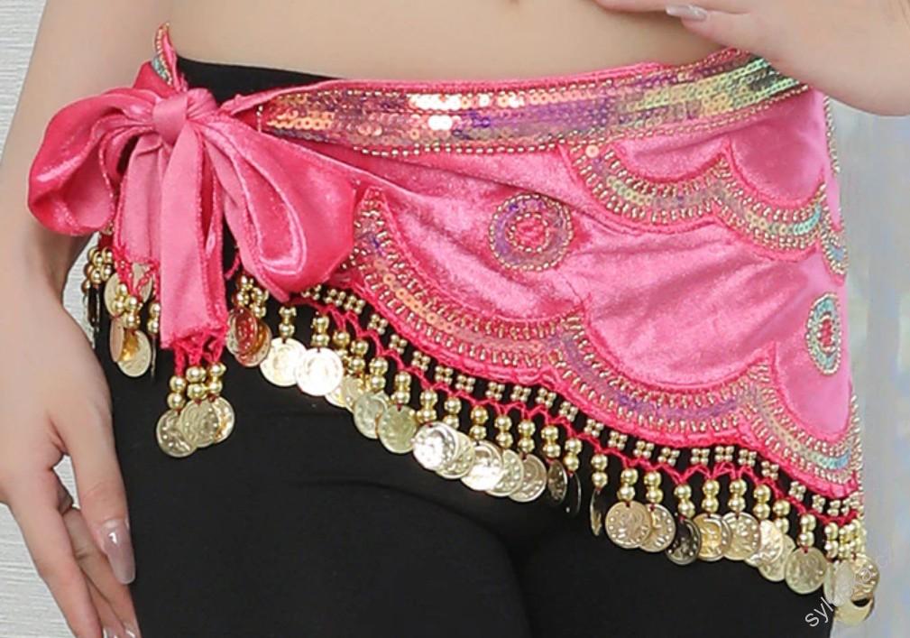 Belly dance sametový šátek LUFI