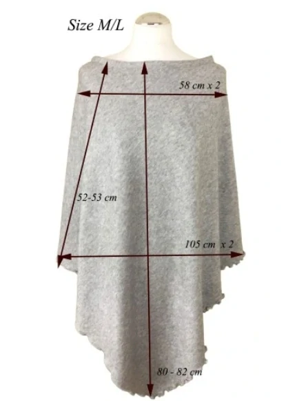 ČERNÉ pončo s růžovými květy + šála