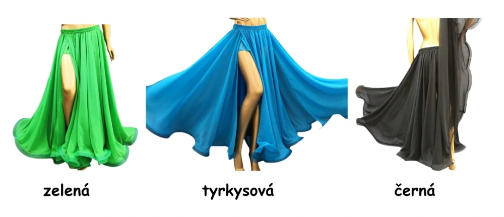 Šifonová kolová taneční sukně LUCINDA