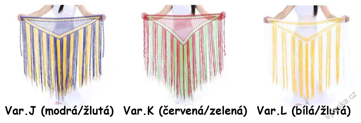 Dvoubarevný krajkový šátek CHARIS
