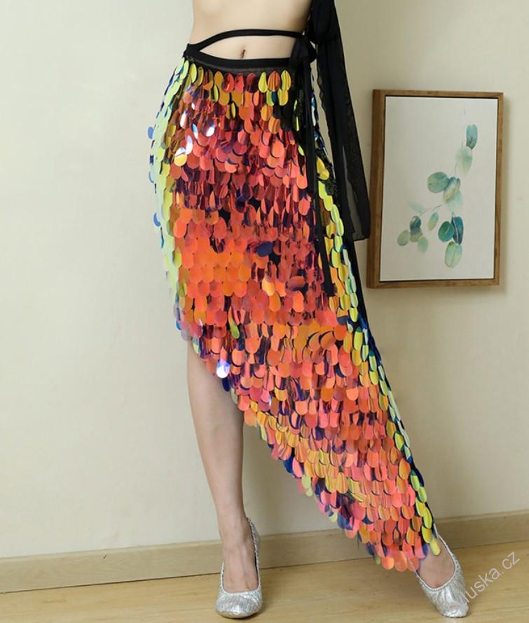 Belly dance šátek MOŘSKÁ PANNA - dlouhý - vel. S-XL