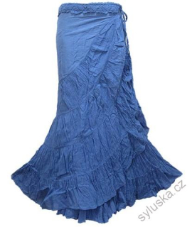 SARONG - zavinovací sukně MODRÁ, 100 cm