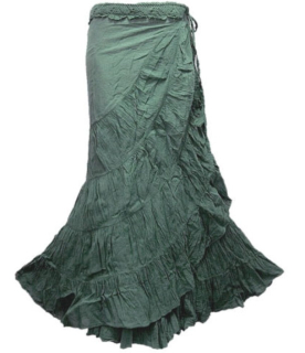 SARONG - zavinovací sukně MODROZELENÁ, 100 cm