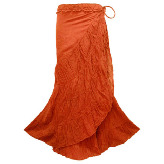 SARONG - zavinovací sukně  ZÁŘIVĚ ORANŽOVÁ, 100 cm