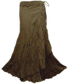 SARONG - zavinovací sukně HNĚDÁ, 100 cm