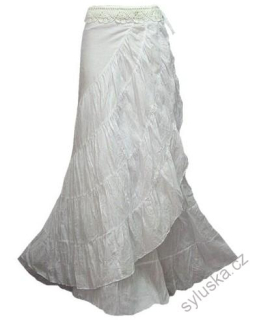 SARONG - zavinovací sukně BÍLÁ, 100 cm