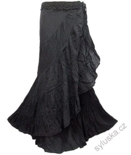 SARONG - zavinovací sukně ČERNÁ, 100 cm