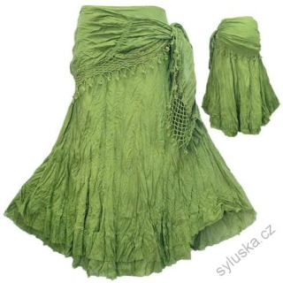 Sukně NINA - SVĚTLE ZELENÁ  (87.5 cm)
