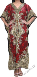 KAFTAN dlouhý (24b) - TMAVĚ ČERVENÝ