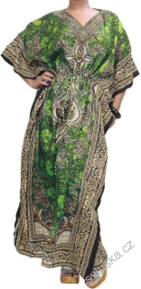 KAFTAN dlouhý (24b) - LIMETKOVĚ ZELENÝ