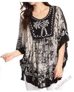 Tunika (kaftan) Lyneda - černá (do 127 cm)