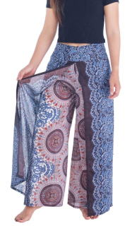 BOHO kalhoty LILIANA, vel. S-XL - ČERNÉ