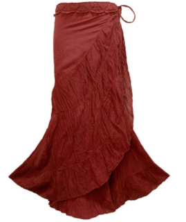 SARONG - zavinovací sukně TMAVĚ ČERVENÁ, 100 cm