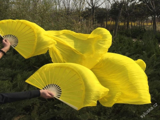 Vějíře hedvábné 1.8m - ŽLUTÉ