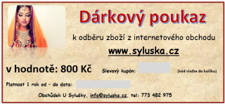Dárkový poukaz - 800 Kč