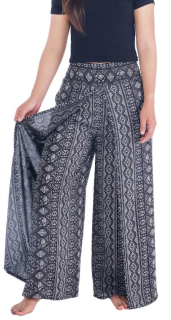 BOHO kalhoty LILIANA - malí sloníci, vel. S-XL - ŠEDÉ