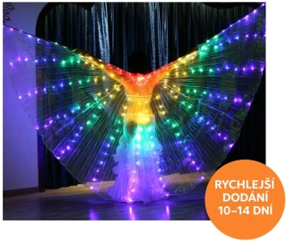Dívčí LED Isis křídla - MULTICOLOR (110 diod)