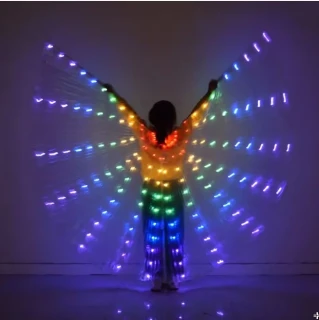 Dívčí LED Isis křídla - MULTICOLOR (110 diod)