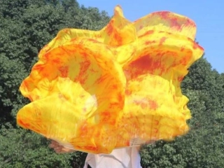 Vějíře hedvábné 1.1m - BATIKA - FLAME