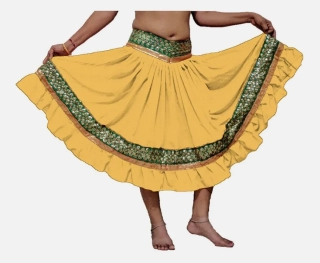 BOLLYWOOD sukně zdobená PARI- BÉŽOVÁ