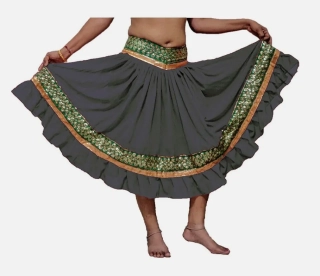 BOLLYWOOD sukně zdobená PARI- ŠEDÁ