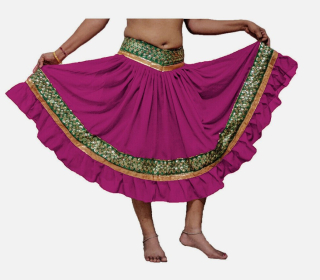 BOLLYWOOD sukně zdobená PARI- MAGENTA