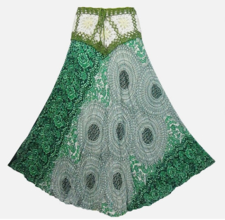 Sukně ELENIA (1) s krajkou (92 cm) - ZELENÁ