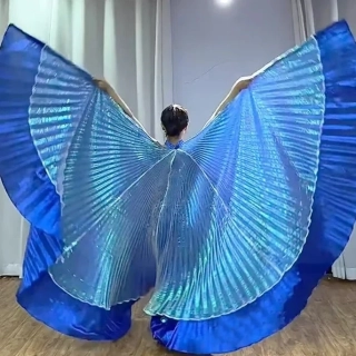 Dvojitá křídla ISIS ultra velká (145 cm)  - MODRÁ - TRANSPARENTNÍ