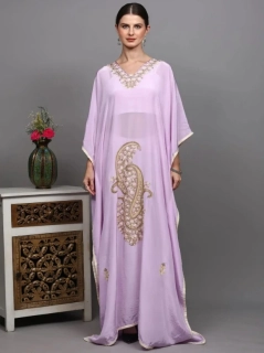 Kaftan AMITA s výšivkou - LILA